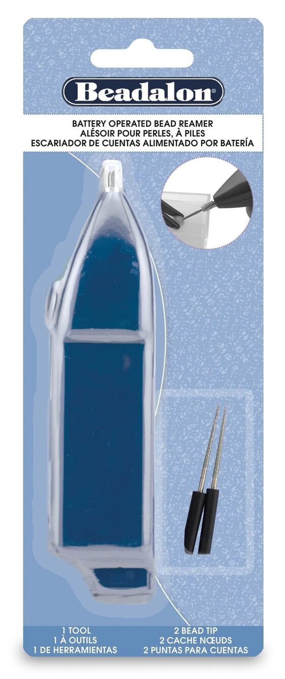 6447 Bead Reamer, Battery Operated Jewelry Making Tool, Blue